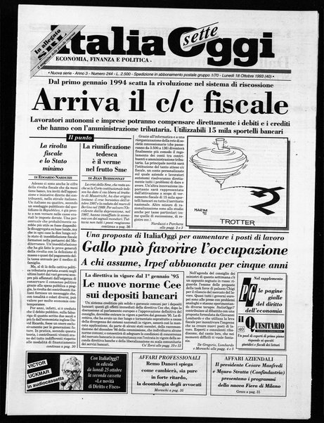 Italia oggi : quotidiano di economia finanza e politica